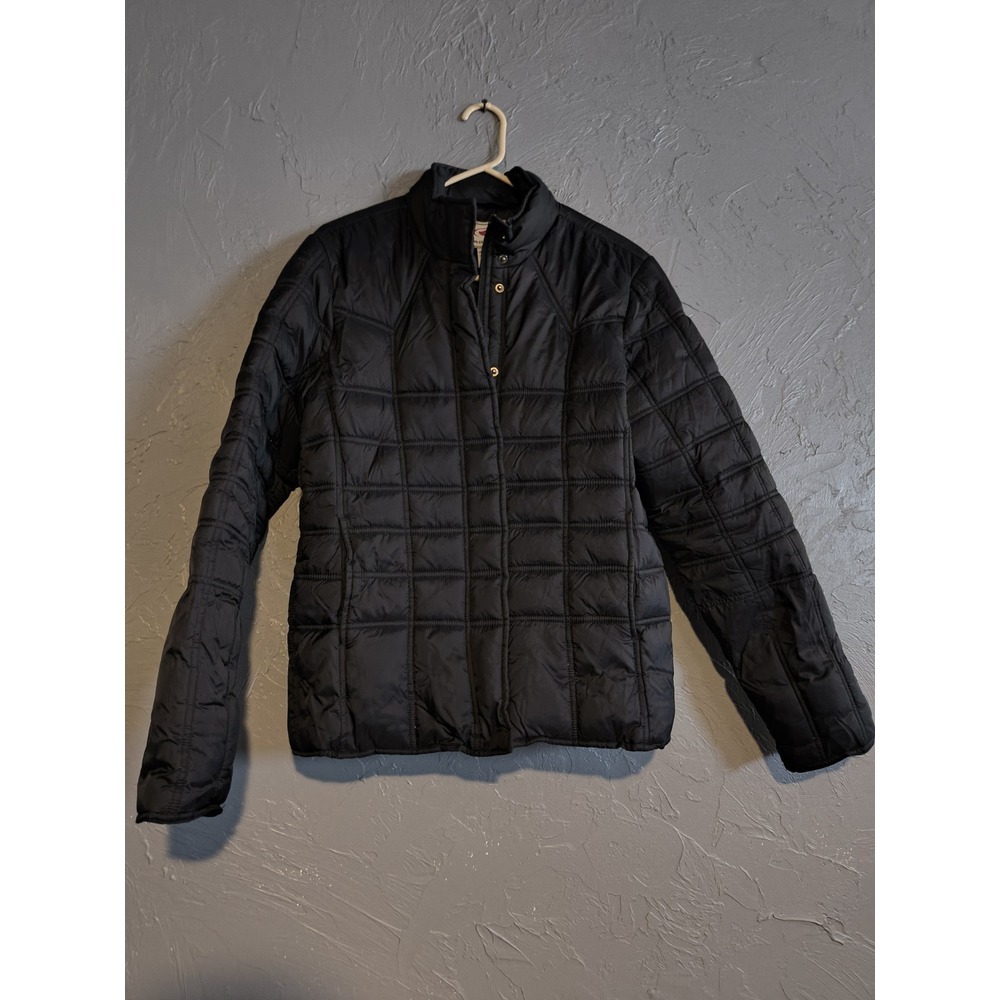 Roper Women's Black Puffer Quilted Down Filled Winter Western‎ Coat Jacket L